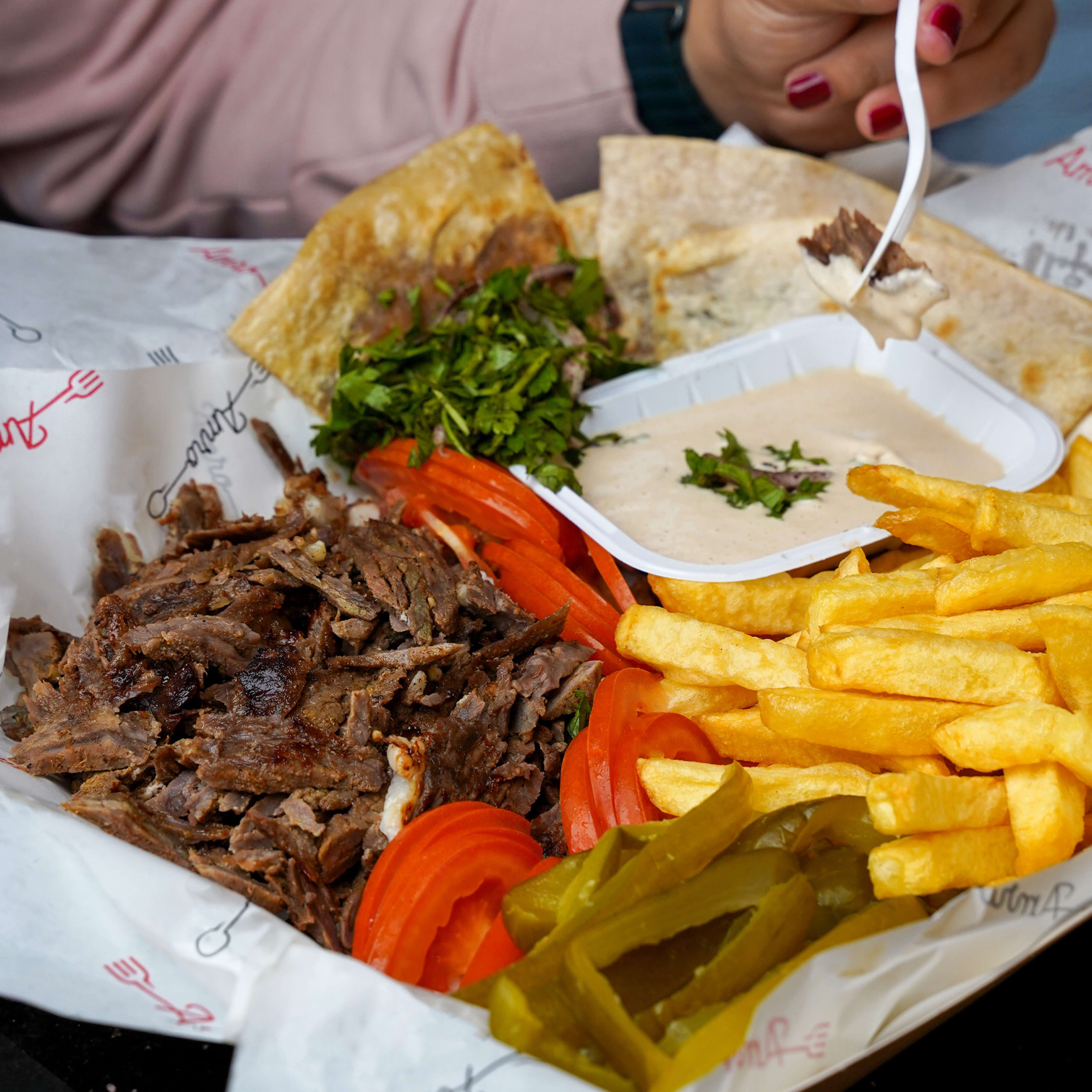 وجبة شاورما لحمة